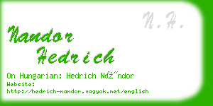 nandor hedrich business card